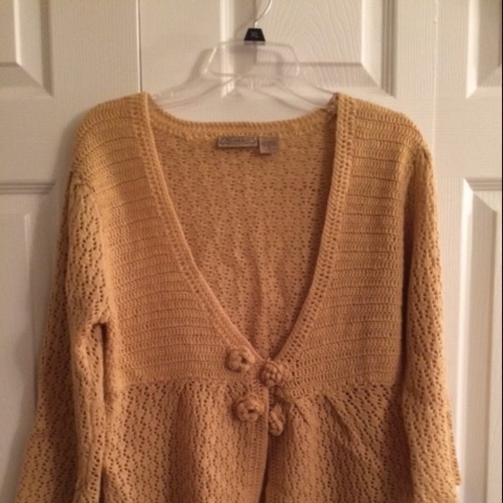 Gold button sweater